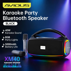 AVIDUS XM40 40W Portable Karaoke Bluetooth Speaker With Wireless Mic 5000mAh IPX7 Waterproof RGB Light for Family Party Outdoor Camping