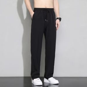 ⚡New Style Ice Silk Casual Pants Mens Summer Thin Quick-Drying Loose Mens Pants Summer Versatile Trousers Men新款冰丝休闲裤男士
