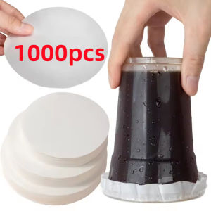 1000pcs Sealing Leak proof Paper Pad Sealing Film Milk Tea Cup Coffee Cup Sealing Sticker Cup