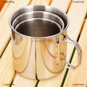 [COD] Laogeliang ถ้วยสแตนเลสพับได้1ชิ้นถ้วยคาราบิเนอร์แบบพกพาถ้วยสำหรับตั้งแคมป์กลางแจ้งอุปกรณ์เสริมสำหรับการตั้งแคมป์