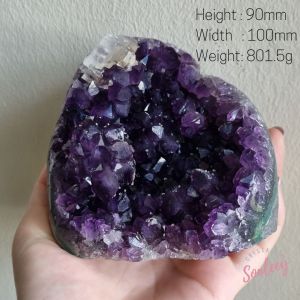 Amethyst Geode with Calcite and Rosette