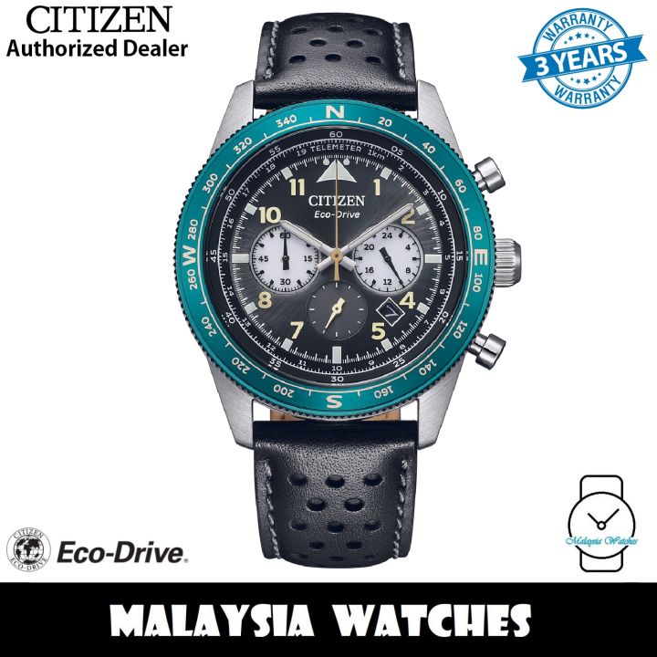 100% Original) Citizen CA4558-16E Eco Drive Chronograph Black Dial