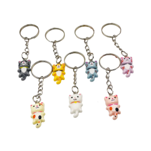 Đáng Yêu Nhựa Mèo Móc Khóa Trang Trí Trọng Lượng Nhẹ Mèo Keychain Với Nhựa Thiết Kế Túi Trang Trí Cho dễ dàng mang theo