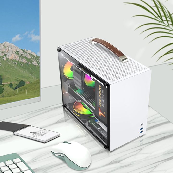 METALFISH S5 White Computer Case Gaming PC Chassis Support MATX/ITX 24. ...