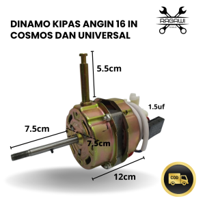 Dinamo Kipas Angin Universal Cosmo Abu-abu 16 Inc Warna Perak - Komponen Home Appliance