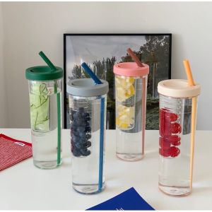 botol infused watter dengan sedotan 700ML/botolminum sedotan/tumbler cup influser