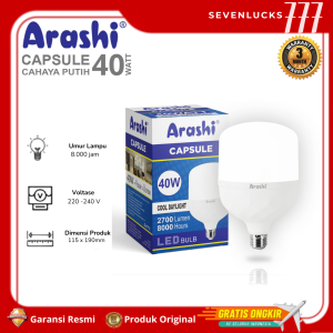 Arashi Lampu LED Capsule LED 40Watt Cahaya Putih - GARANSI RESMI HANNOCHS 1 Tahun