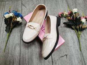 Chunky-Heel Loafers for Women Korean Style Low Block Heel Shoes Black School Shoes