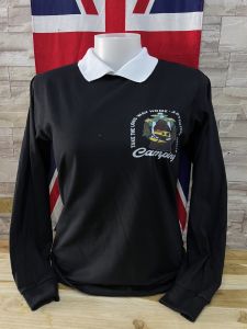 โปโลแขนยาวขาวดำ ชายหญิง