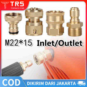 2Pcs Konektor M22 Male & M22 Female Quick Release Untuk Pressure Washer 1/4 Female M14 Male Thread) Quick Release Jet Cleaner