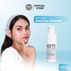 Eva Mulia Sensitive Face Cleanser 100 ml - Sabun Pembersih Wajah Untuk Kulit Sensitive Extract Facial Membersihkan Melembutkan Muka