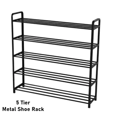 Metal Shoe Rack/ Minimalist Design Shoe Rack/ BTO Choice/ High-Density Polyethylene & Metal/ 4 Tier & 5 Tier