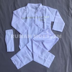 Baju Muslim Koko Pakistan Anak / Koko Kurta Putih Anak Umur 3-10th