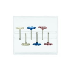 6pcs/Set Composite Polishing Kit with 3-Color Wheels for Resin/Ceramic/Zircon 7000-12000rpm Dental Tools