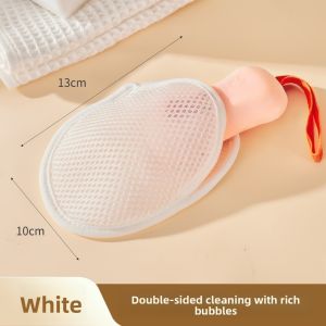 Fast Foaming Soap Mesh Bag Exfoliating Bath Sponge Soap Saver Net With Hanging Rope