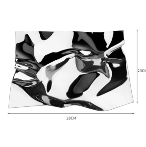 [SG Stock] Nordic Style Stainless Steel Fruit Plate home deco vanity tray desktop organizer catchall tray