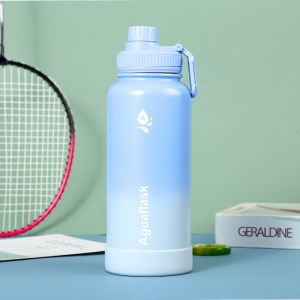 AguaFlask 32oz Lid Wide Mouth Insulation Hot & Cold Tumbler Outdoor Water Cup Large Capacity