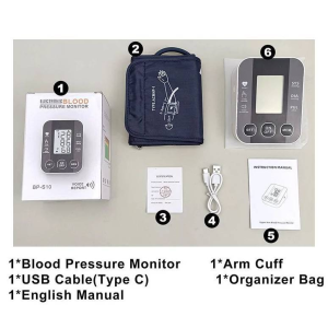 Upper arm blood pressure meter USB plug-in Automatic voice broadcast electronic sphygmomanometer