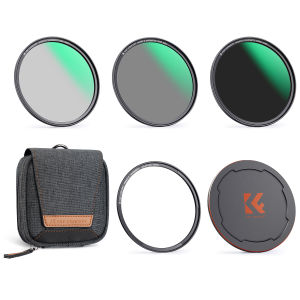 K&F Concept 49-82mm 67 72 77mm Magnetic CPL+ND8+ND64+Magnetic Basic Ring+Lens Cap Camera Lens Filters Kit (5 Packs) -Optical Glass Polarizing Neutral Density Filters Kit with 28 Multi-Layer Coated (Nano-X Series)