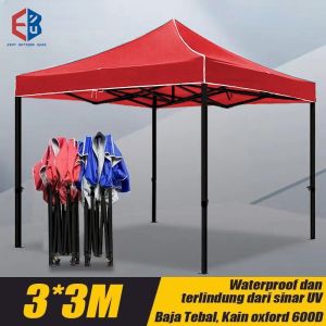 JF Indonesia Tenda Lipat 2x2 3x3 Alat Olahraga Outdoor Tenda Gazebo 600D Tenda Bazar Pameran Tenda Dagang otomatis