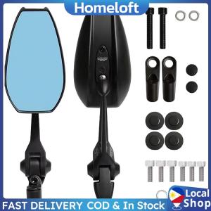 2Pcs Motorcycle Side Mirror Adjustable Anti-Glare Motorcycle End Bar Rearview Mirror for Scooters ATV Bike Motorcycles