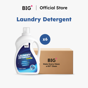 BIG+ Laundry Detergent (6x2L) English Pear Indoor Drying Activewear Detergent Liquid Anti-Malodor Anti-Bacterial Bio-Enzyme Technology