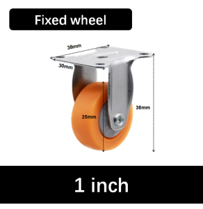 1 "1.5" 2 "universal rotating orange casters furniture casters Silent push wheel casters