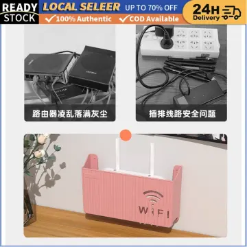 WiFi Router Storage Rack - WiFi Router Shelf Wall Mounted Box | ABS Wireless Router Stand, Bottom Cooling WiFi Boxes, Multifunction Router Storage Rack For Living Room