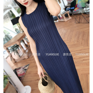 Chất Lượng Nova⭐Một Người Một Lời Cầu Xin⭐8 Màu ~ Cổ Điển Phong Cách Cơ Bản Ống Thẳng Không Tay Miyake Gấp Váy Vest Mùa Hè Mọi Thứ Phù Hợp Với Phong Cách Ngoại Quốc Chân Váy Dài