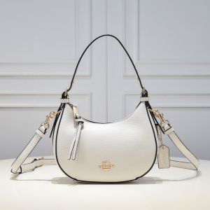 New Aria26 Classic Old Flower Head Layer Leather Handheld Underarm Pea Bag Single Shoulder Cross Shoulder Crescent Bag for Women c8163 Size: 21 * 18 * 8cm