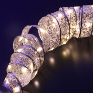 40 LED 4m Fairy String Lights Waterproof Copper Wire Ribbon Bows Lights for Party Weddings Holiday Christmas Tree Decorations
