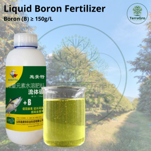 Boron (B) ≥ 150g/L Liquid Boron Fertilizer   150g/L High Concentration  Boost Flowering & Fruit Set  Prevent Flower & Fruit Drop  Universal for All Fruit Trees & Crops