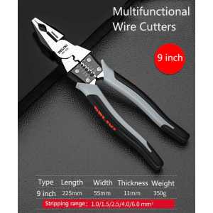 TANG PEMOTONG KABEL LISTRIK SERBAGUNA WIRE CUTTER MULTIFUNGSI 9 INCH