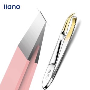 Llano Stainless Steel Slant Tweezer eyebrow trimmer and shaper tweezers for hair removal Makeup Tools Fine Hairs Puller