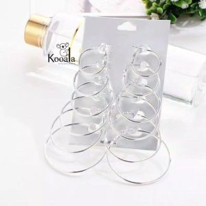 Anting Set 6 Ring Aksesoris Fashion Wanita Simple Model Terbaru Kekinian Elegan
