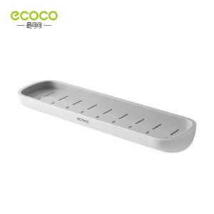 Ecoco Bathroom Organizer Hanging Rack Bathroom Shelf Organizer with Towel Rack No Drilling Wall Mounted