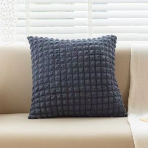 45x45cm Seersucker Cushion Cover Solid Color Stretch Plaid Pillowcase For Sofa Pillow Case Moden Home Decor
