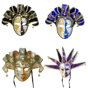 Masquerade Mask Venetians Comedy Mask Jester Mask Cosplay Mask Exquisite Wall Decorations for Carnival Halloween Party