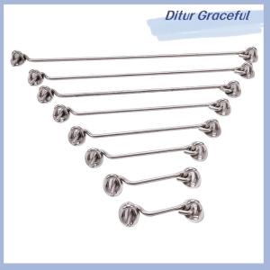 Ditur Stainless Steel Cabin Hook And Eye Latch Lock Shed Gate Door Catch Silent Holder