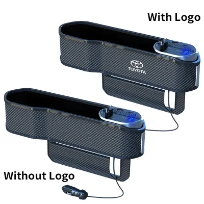 Toyota Car Seat Gap Filler Organizer Front Seat Console Side Pocket With Charger Wireless Charging For Toyota Agya Raize Calya Avanza Veloz Rush Kijiang Innova Yaris Corolla Cross