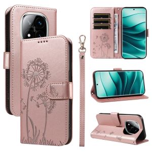 Anti-Fall Phone Case For Xiaomi Redmi Note 14 13 12 11 10 9 Pro Plus / Redmi Note 14 13 12 10 5G / Redmi Note 12S 11S 10S 9S Dandelion Magnetic Leather Wallet Card Slot Flip Case Casing