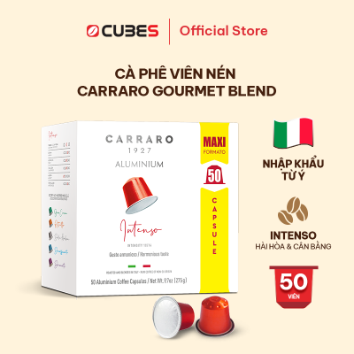 Cà phê viên nén Nespresso - Carraro Gourmet Blend - Hộp 50 viên - Nhập khẩu ch