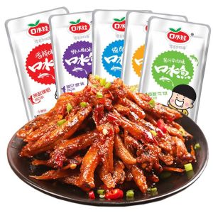 口水娃 small fish ready to eat fish snacks spicy and spicy small fish dried hairy fish casual snack fish snacks