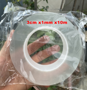 Cuộn Băng Keo 10M Keo 10M 2 Mặt Siêu Dính Dày 1mm