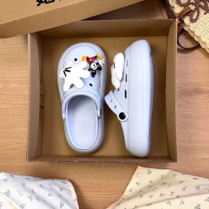 [Free Shipping] Mickey And 2026 New Style WomenS Clogs Thick-Soled Height-Increasing Versatile Non-Slip Breathable And With A Closed-Toe Design