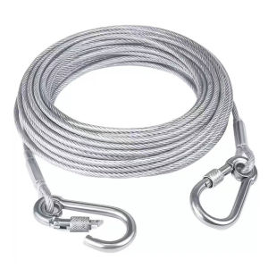 Steel Dog Leash Secure Wire for Large Dog German Shepherd Rottweiler Durable Dog Harness