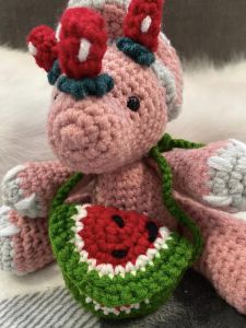 "Ecclesia Dino V1" L13.5cm W15cmWhimsical Handmade Whimsical Handmade Dinosaurs~ Artisanal Crochet Creations ~ MAMABEARHOUSE"