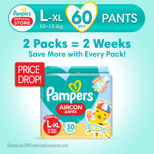 Pampers Aircon Pants Diapers Large 30s x 2 packs (60 pcs)