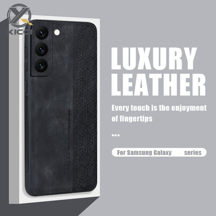 Xicci Luxury Leather Case For Samsung S24 Ultra S24 Plus S24 Camera Protection Phone Shockproof