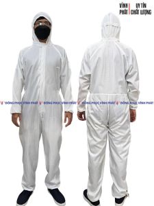 Bộ Trang Phục Chống Tĩnh Điện Liền Thân Các Màu Cho Công Nhân Phòng Sạch | Hình thật